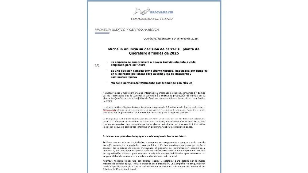 Este fue el comunicado que publicó la empresa/X