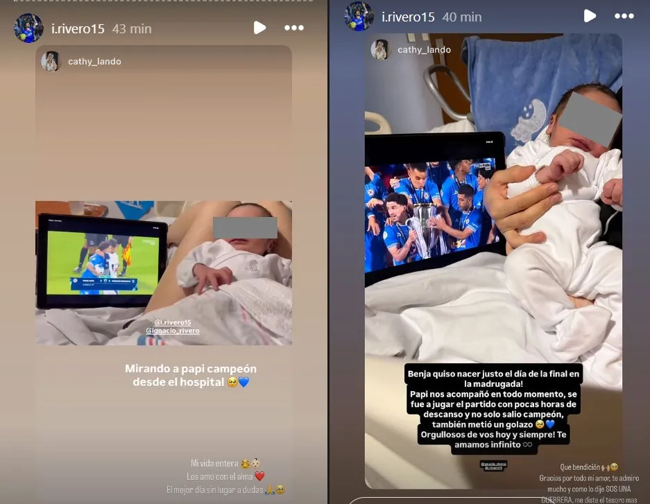 La espos de Rivero compartió a su recién nacido