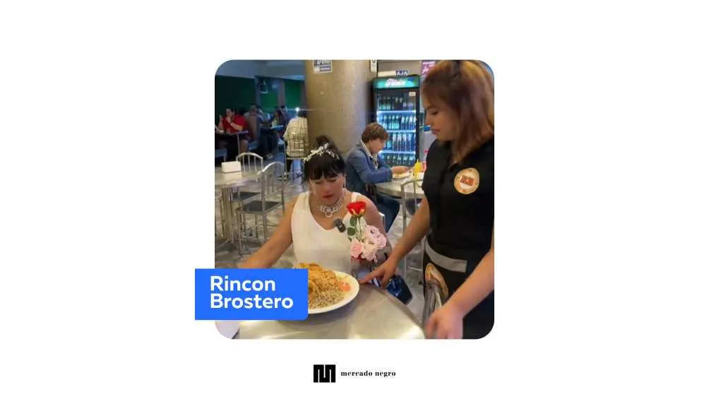 Restaurantes han contratado a la novia para hacer campañas publicitarias/IG: @mercadonegrope