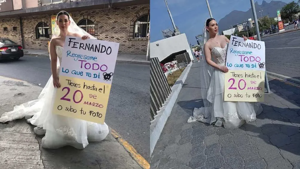 La novia tiene la esperanza de que su caso se haga viral en redes sociales/X