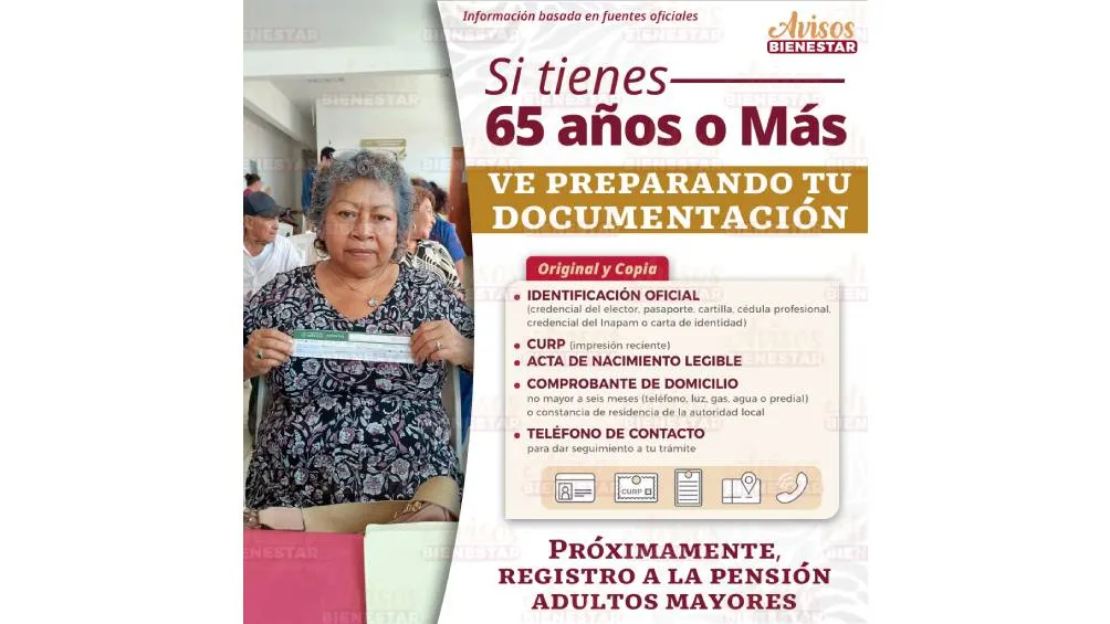 Los Adultos Mayores recibirán 6 mil 200 pesos bimestralmente/Secretaría del Bienestar