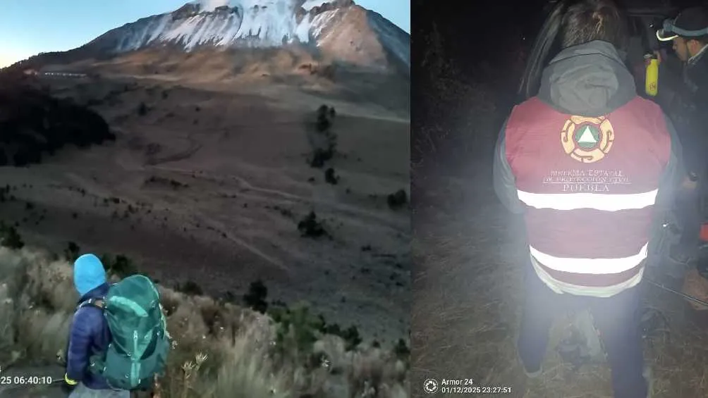 Desde el pasado sábado comenzó la búsqueda de los alpinistas/Protección Civil Puebla