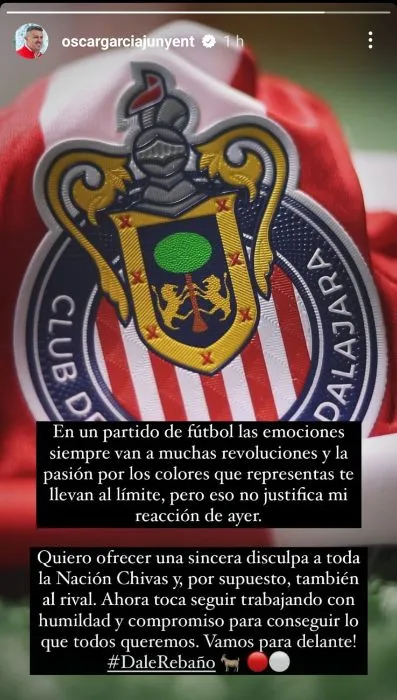 Disculpa de Óscar García