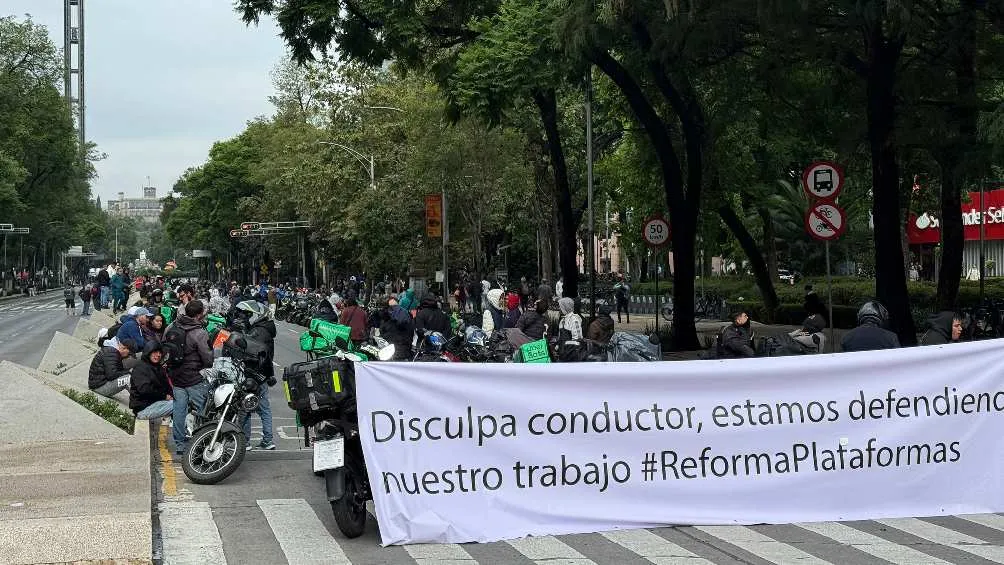 Los repartidores buscan una reforma justa de trabajo/X