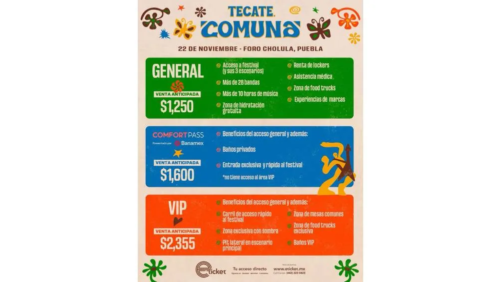 Estos son los precios oficiales del festival poblano/X