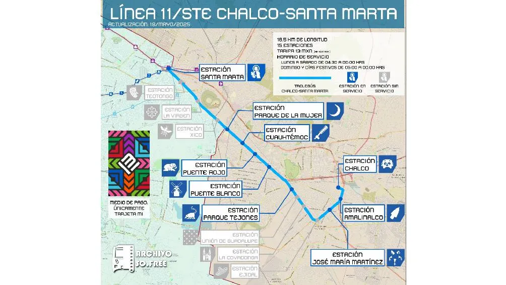 Este transporte corre de Chalco al oriente de la capital/X
