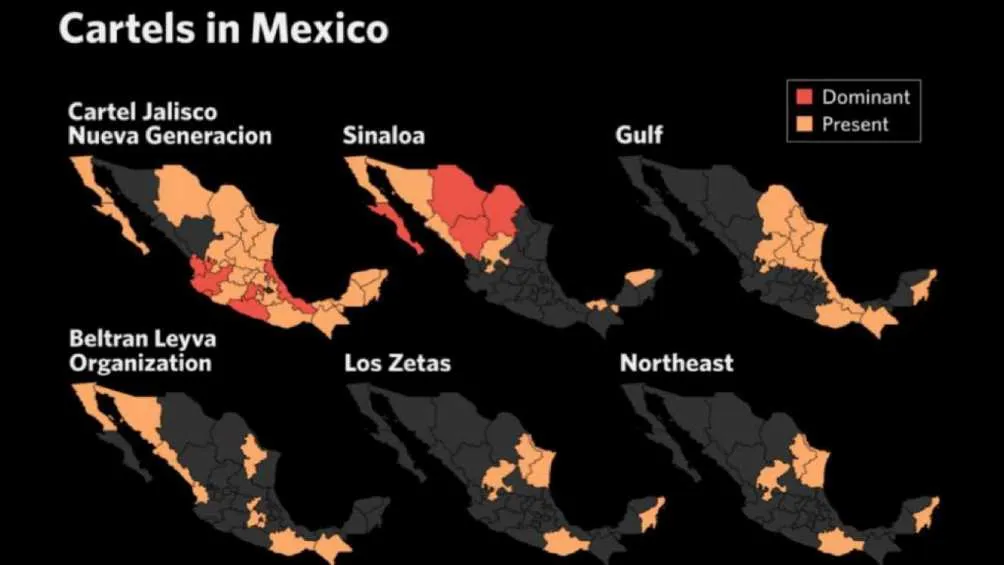 Según EE.UU., los cárteles controlan gran parte de México/X