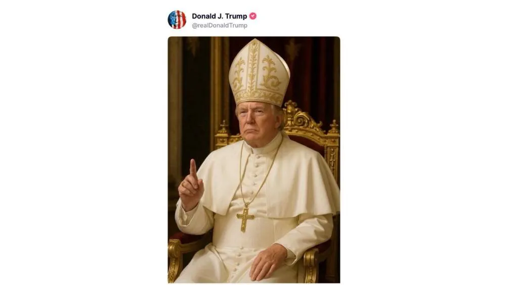 Hace unos días Trump expresó su deseo de ser papa/X