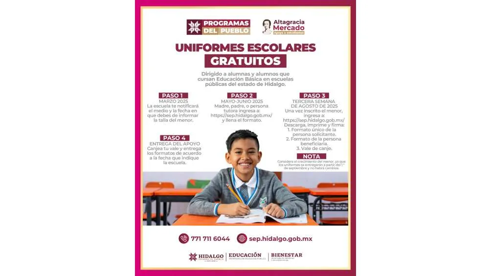 El gobierno de Hidalgo detalló cuáles son las etapas de registro/SEP Hidalgo