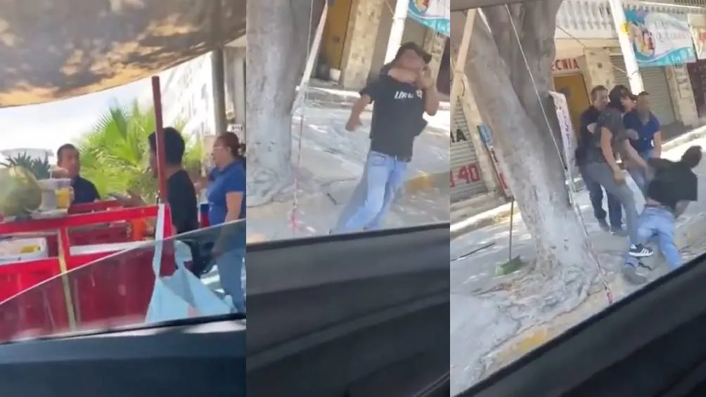 Padre e hijo sometieron y golpearon al vendedor ambulante/X