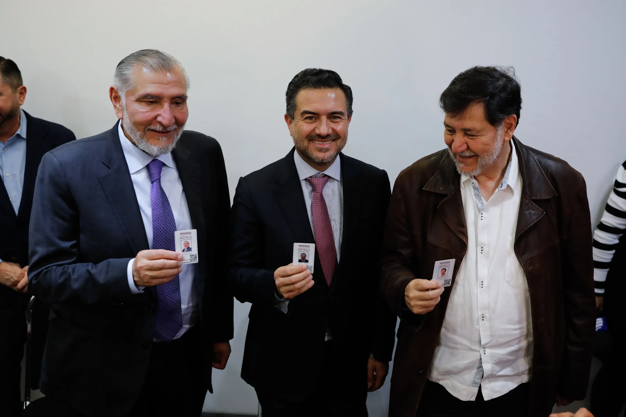 Yunes junto a senadores de morena en su afiliación el día de hoy / Redes Sociales