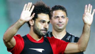 Salah durante un entrenamiento de Egipto