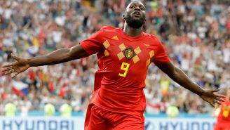 Lukaku celebra una de sus anotaciones contra Panamá 