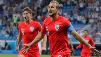 Kane celebra un tanto contra Túnez en Rusia 