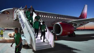Jugadores de la Selección de Arabia Saudita llegan a Rostov