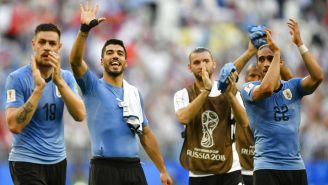 La Selección de Uruguay celebra su triunfo contra Rusia