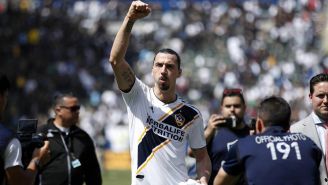 Zlatan Ibrahimovic después de un partido de MLS