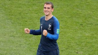 Antoine Griezmann, feliz tras ganar la Copa del Mundo de Rusia 2018