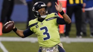 Russell Wilson en acción con Seattle Seahawks