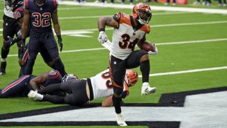 Samaje Perine en festejo con Bengals