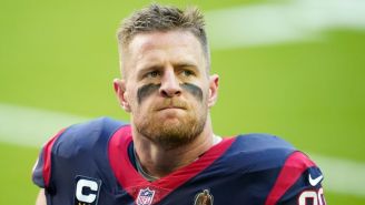 J.J. Watt en un partido con los Texans