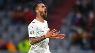 Leonardo Spinazzola en lamento con Italia