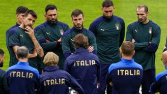 Jugadores de Italia durante un entrenamiento