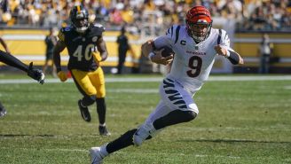 Joe Burrow  en el partido ante Steelers 