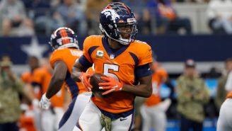 Teddy Bridgewater en acción con Broncos