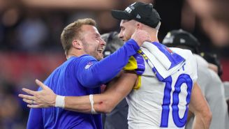 McVay y Kupp festejando título de Super Bowl