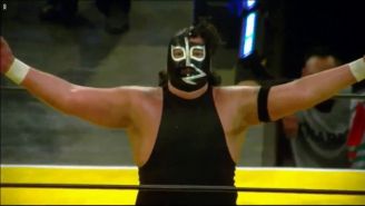 Rayo de Jalisco Jr. tras su victoria en Triplemanía XXX