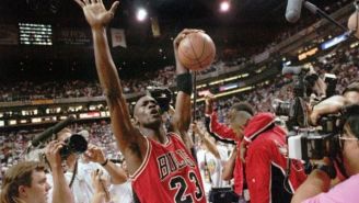 Michael Jordan tras un partido de Chicago Bulls