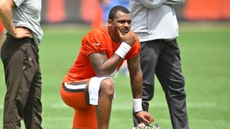 Deshaun Watson entrenando con los Browns