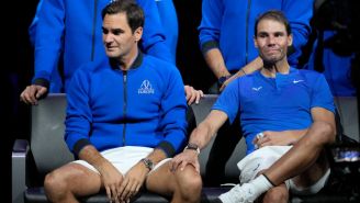 Roger Federer y Rafa Nadal en la Laver Cup 2022