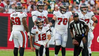 Jugadores de los Buccaneers durante un partido