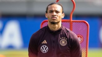 Leroy Sane entrenando con Alemania