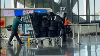 Las maletas del Tri en el Aeropuerto de Doha