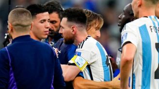 Luka Modric y Lionel Messi se abrazaron al final del juego