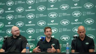 Rodgers durante la conferencia de prensa