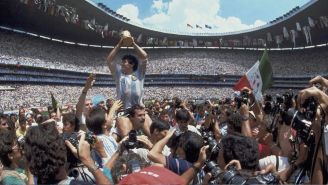 Maradona en un video inédito de la Final en el 86
