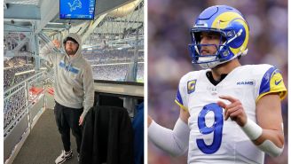 Eminem le ruega a Stafford un 'favor' antes del juego de los Rams