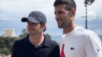 Carlos Sainz se encontró con Djokovic y Jannik Sinner