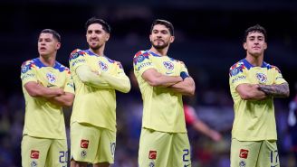 Festejo de los americanistas tras el gol