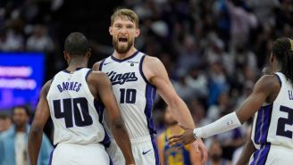 Festejo de los Kings tras la victoria 