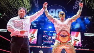 Máscara Dorada se consagró como campeón Universal en el CMLL