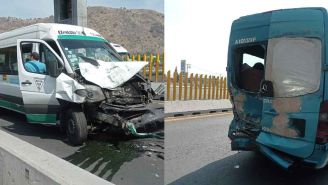 Nuevo accidente en la carretera México-Puebla entre camionetas de transporte público deja 20 lesionados