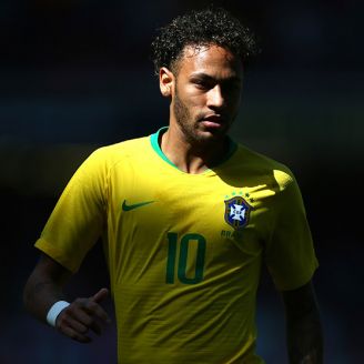 Neymar, durante un partido amistoso con Brasil