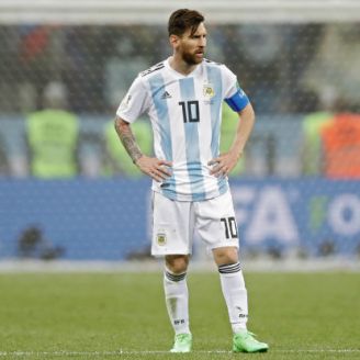 Messi se lamenta tras la derrota de Argentina frente a Croacia