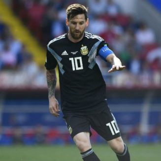 Messi, en el juego entre Argentina e Islandia en Rusia 2018