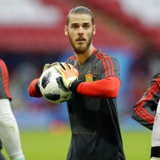 De Gea, durante un entrenamiento con España